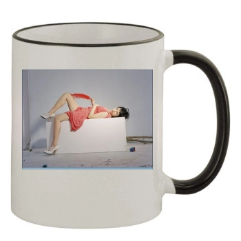 Scarlett Johansson 11oz Colored Rim & Handle Mug