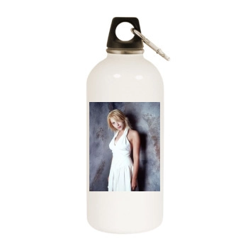 Scarlett Johansson White Water Bottle With Carabiner