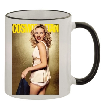 Scarlett Johansson 11oz Colored Rim & Handle Mug