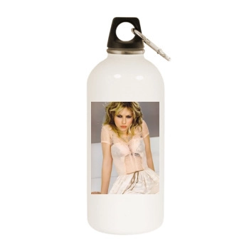 Scarlett Johansson White Water Bottle With Carabiner