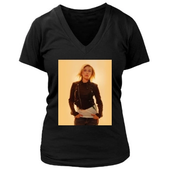 Scarlett Johansson Women's Deep V-Neck TShirt