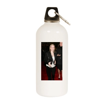 Scarlett Johansson White Water Bottle With Carabiner