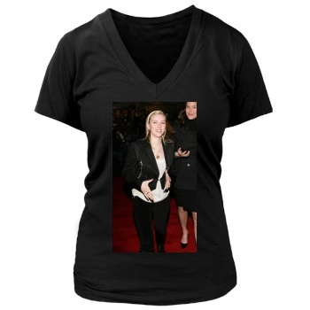 Scarlett Johansson Women's Deep V-Neck TShirt