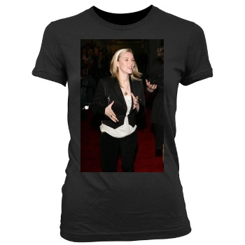 Scarlett Johansson Women's Junior Cut Crewneck T-Shirt