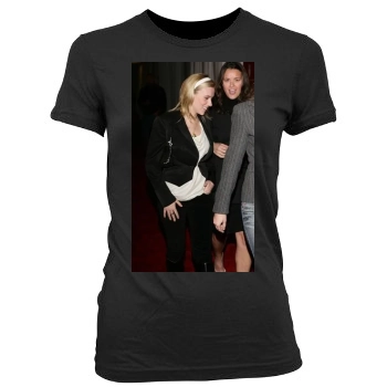 Scarlett Johansson Women's Junior Cut Crewneck T-Shirt