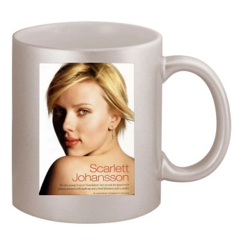 Scarlett Johansson 11oz Metallic Silver Mug