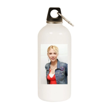 Scarlett Johansson White Water Bottle With Carabiner