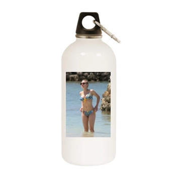 Scarlett Johansson White Water Bottle With Carabiner