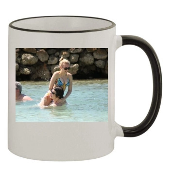 Scarlett Johansson 11oz Colored Rim & Handle Mug