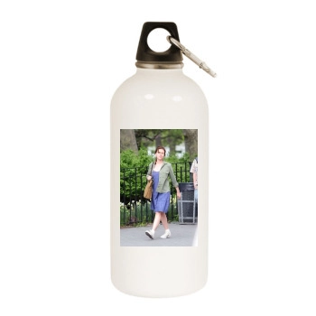 Scarlett Johansson White Water Bottle With Carabiner