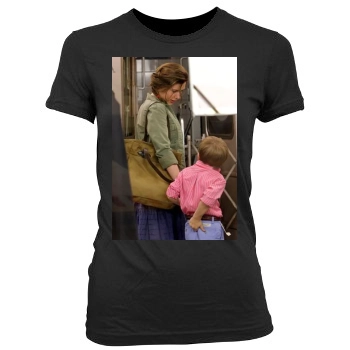 Scarlett Johansson Women's Junior Cut Crewneck T-Shirt