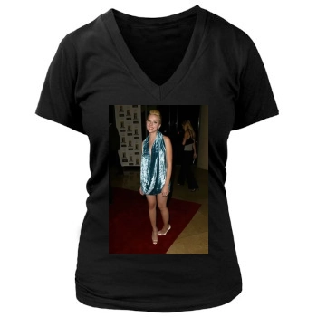 Scarlett Johansson Women's Deep V-Neck TShirt