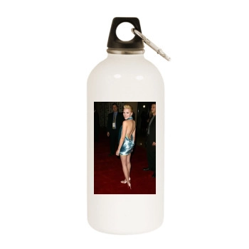 Scarlett Johansson White Water Bottle With Carabiner