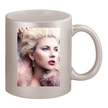 Scarlett Johansson 11oz Metallic Silver Mug