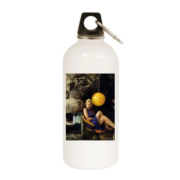 Scarlett Johansson White Water Bottle With Carabiner