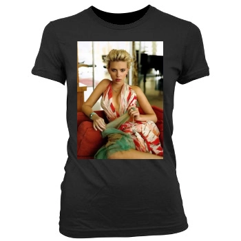 Scarlett Johansson Women's Junior Cut Crewneck T-Shirt