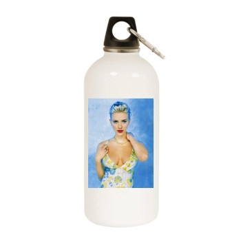 Scarlett Johansson White Water Bottle With Carabiner