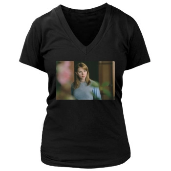 Scarlett Johansson Women's Deep V-Neck TShirt