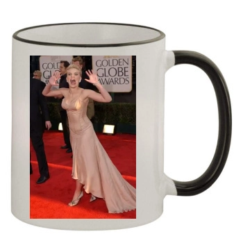 Scarlett Johansson 11oz Colored Rim & Handle Mug