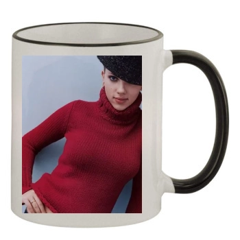 Scarlett Johansson 11oz Colored Rim & Handle Mug