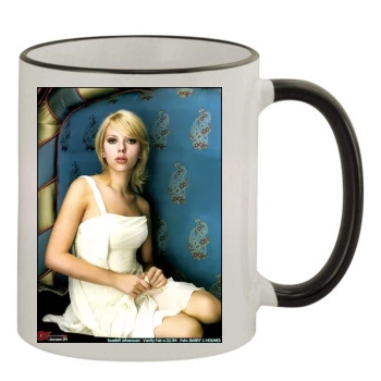 Scarlett Johansson 11oz Colored Rim & Handle Mug