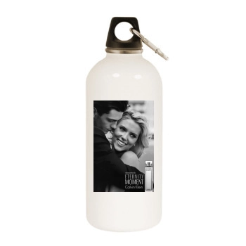 Scarlett Johansson White Water Bottle With Carabiner