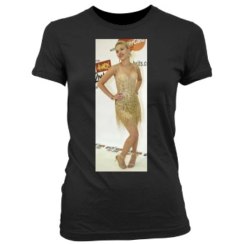 Scarlett Johansson Women's Junior Cut Crewneck T-Shirt