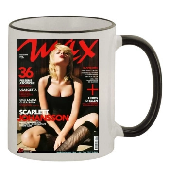 Scarlett Johansson 11oz Colored Rim & Handle Mug