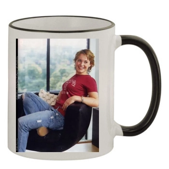 Scarlett Johansson 11oz Colored Rim & Handle Mug