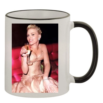 Scarlett Johansson 11oz Colored Rim & Handle Mug