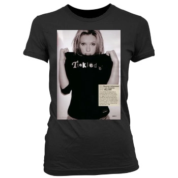 Scarlett Johansson Women's Junior Cut Crewneck T-Shirt