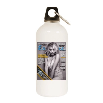 Scarlett Johansson White Water Bottle With Carabiner