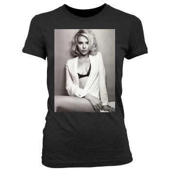 Scarlett Johansson Women's Junior Cut Crewneck T-Shirt