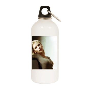 Scarlett Johansson White Water Bottle With Carabiner