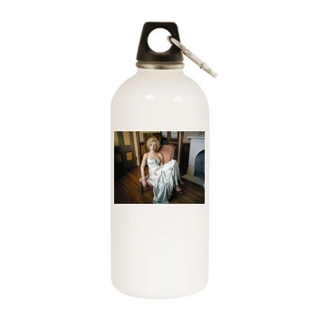 Scarlett Johansson White Water Bottle With Carabiner