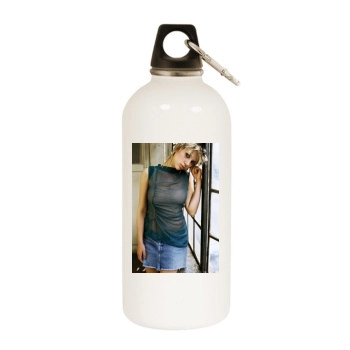 Scarlett Johansson White Water Bottle With Carabiner