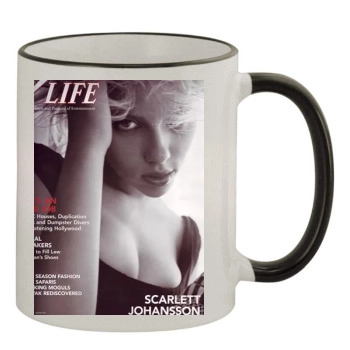 Scarlett Johansson 11oz Colored Rim & Handle Mug