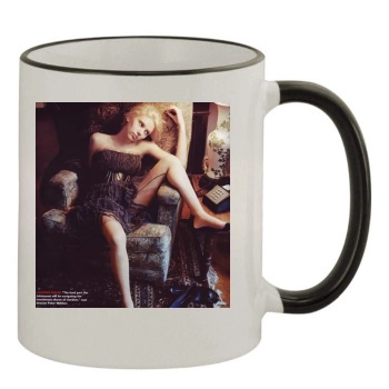 Scarlett Johansson 11oz Colored Rim & Handle Mug