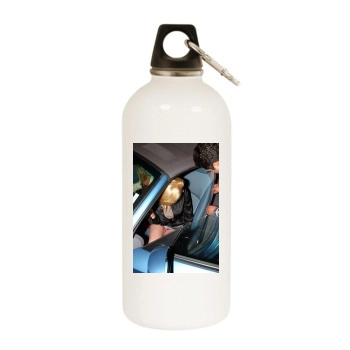 Scarlett Johansson White Water Bottle With Carabiner