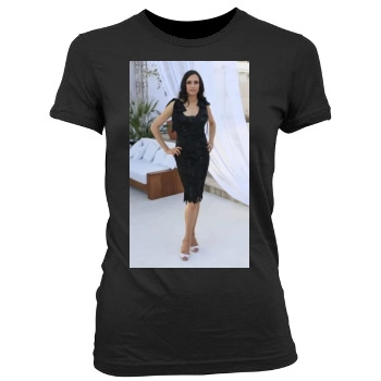 Famke Janssen Women's Junior Cut Crewneck T-Shirt