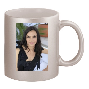 Famke Janssen 11oz Metallic Silver Mug