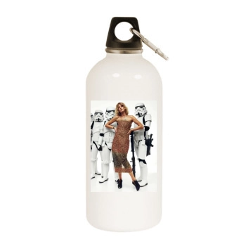 Fanny Francois White Water Bottle With Carabiner