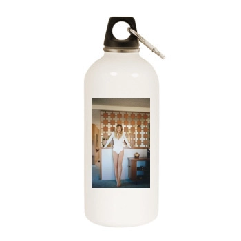 Farah Holt White Water Bottle With Carabiner