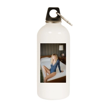 Farah Holt White Water Bottle With Carabiner