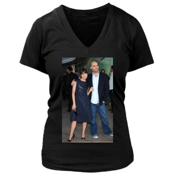 Selma Blair Women's Deep V-Neck TShirt