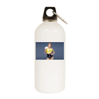 Fergie White Water Bottle With Carabiner