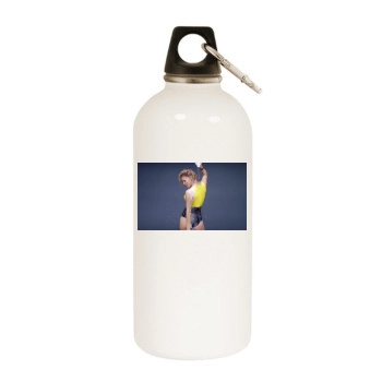 Fergie White Water Bottle With Carabiner