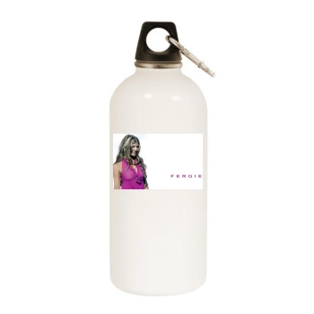 Fergie White Water Bottle With Carabiner