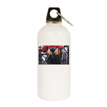 Fergie White Water Bottle With Carabiner