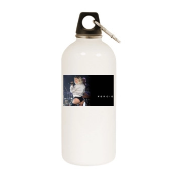 Fergie White Water Bottle With Carabiner